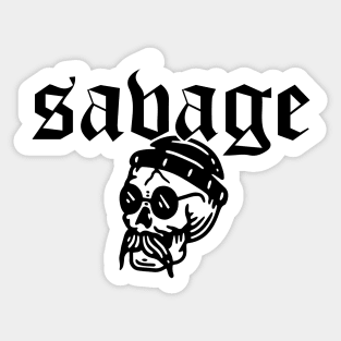 Sabage Savage Skull Sticker